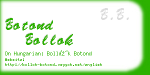 botond bollok business card